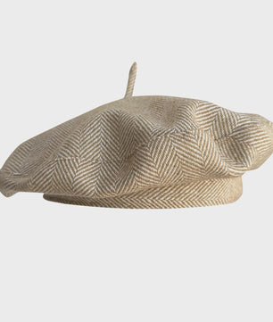 Stijlvolle Ruitjes Baret voor Dames - Retro Vliegende Schotel Hoed