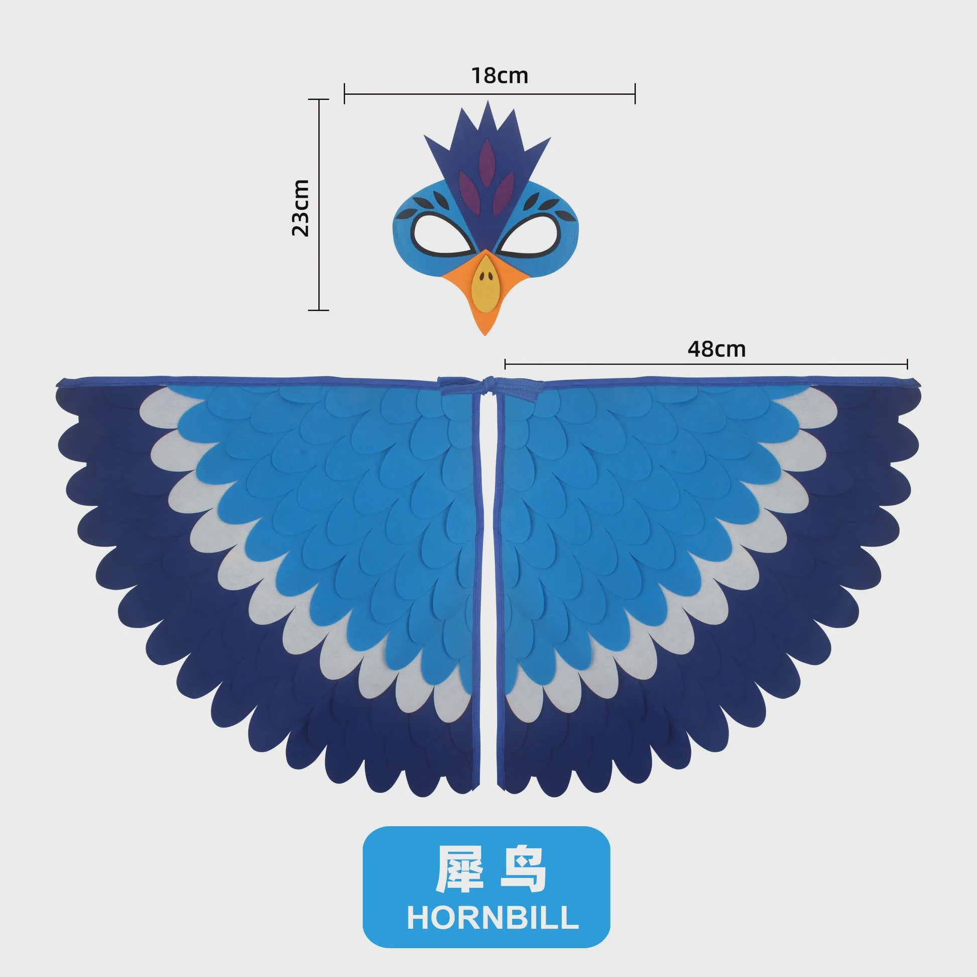 Veren Vleugels en Masker Set - Vogel Kostuum voor Kinderen - Halloween & Feest