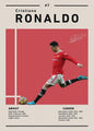 Cristiano Ronaldo Poster - Voetbal Ster Canvas Schilderij voor Jongenskamer