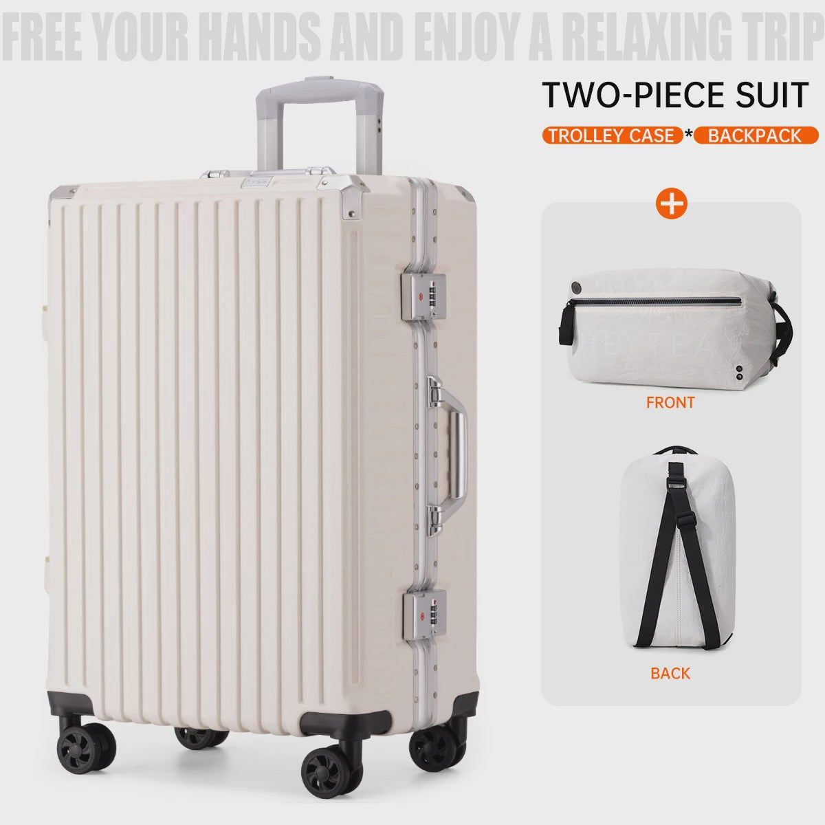 Ruime Koffer Trolley - Stevig & Duurzaam - Handbagage Geschikt - Unisex