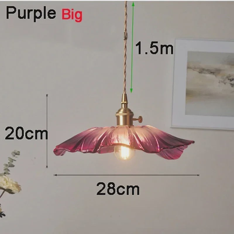 Moderne Glas Glasmozaïek Bloem Hanglamp - Sfeervolle Verlichting voor Woonkamer & Slaapkamer