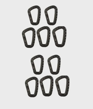 Tactische Karabijnhaak Clips D-Ring Gespen - Set van 1-10 Stuks voor Outdoor & Backpacking