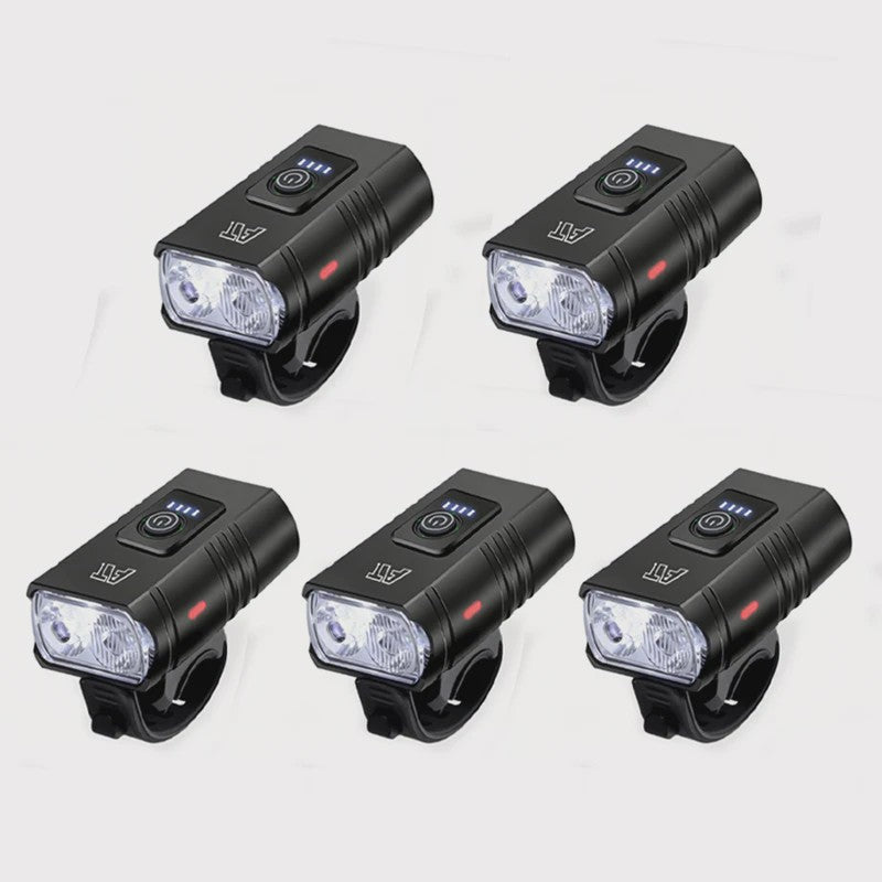 Oplaadbare Fietsverlichting LED Voorlamp Type-C, Waterdicht & 6 Modi