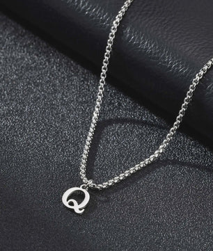 Vnox RVS Letter Ketting Heren - Kies Uw Initiaal - Waterdicht & Minimalistisch