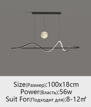 Moderne LED Hanglamp - Stijlvol Wit/Zwart Design voor Eetkamer, Keuken of Kantoor