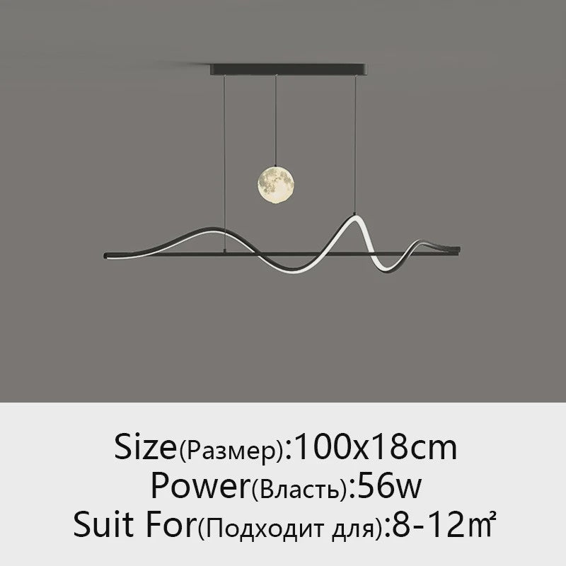 Moderne LED Hanglamp - Stijlvol Wit/Zwart Design voor Eetkamer, Keuken of Kantoor