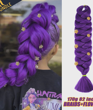 82 Inch Kanekalon Jumbo Braiding Hair - 165g Pre-Stretched Synthetisch Vlecht Haar voor Crocheten