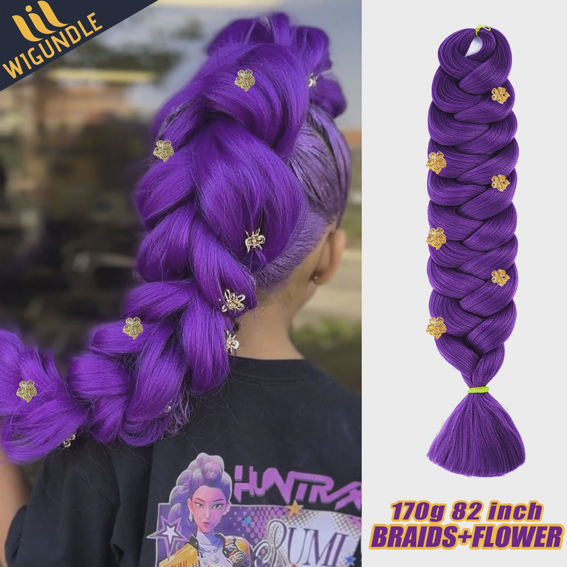 82 Inch Kanekalon Jumbo Braiding Hair - 165g Pre-Stretched Synthetisch Vlecht Haar voor Crocheten