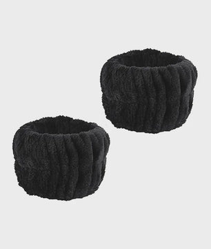 Cosmetische Puffy Hoofdband en Polsbandjes Set - Microfiber voor Gezichtswas & Make-up