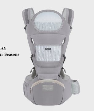 Ergonomische Baby Draagzak - 4 Seizoenen, Verstelbaar, Heupstoeltje & Multifunctioneel