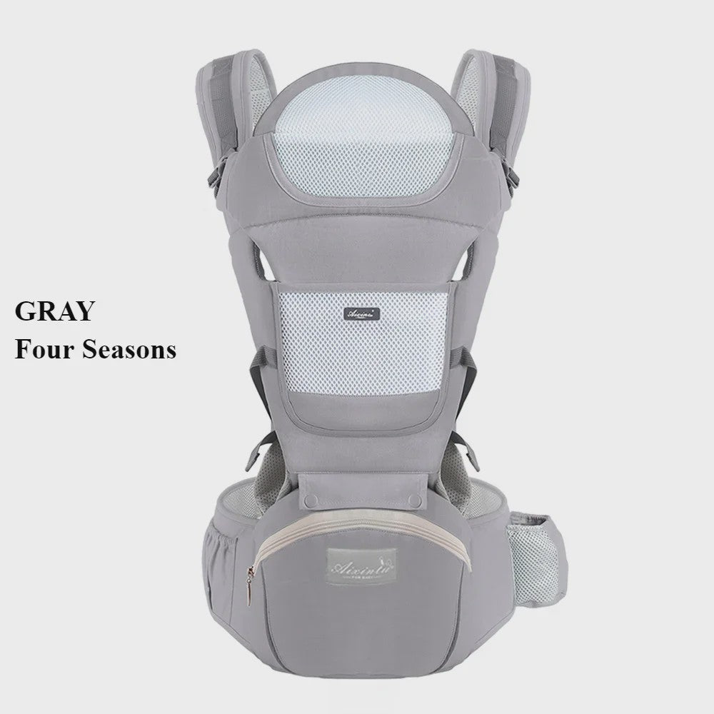 Ergonomische Baby Draagzak - 4 Seizoenen, Verstelbaar, Heupstoeltje & Multifunctioneel