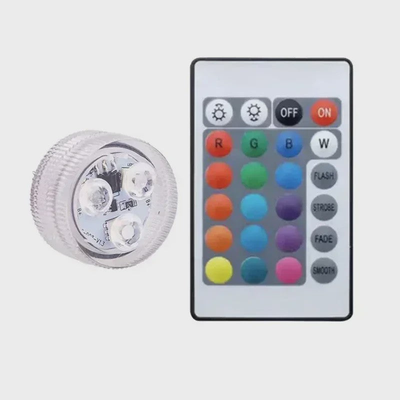 Waterdichte Onderwater LED Verlichting RGB met Afstandsbediening - Kleurveranderend, Batterijgevoed