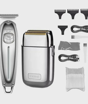 Kemei Professionele Metalen Trimmer KM-TX1/KM-2010/KM-1949 - Oplaadbaar met LED Display