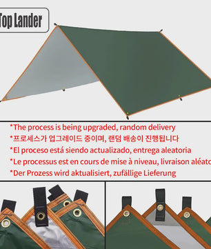 Waterdichte Camping Tarp - Ultralichte Zonwering & Schuilplek voor Buitenactiviteiten