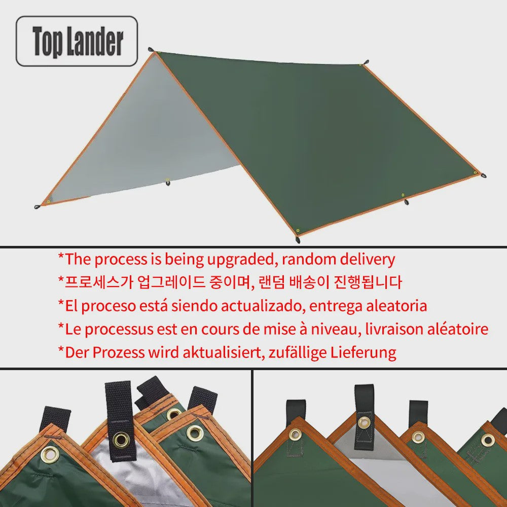 Waterdichte Camping Tarp - Ultralichte Zonwering & Schuilplek voor Buitenactiviteiten