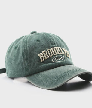 Retro Brooklyn Baseball Cap - Katoen, Verstelbaar, Unisex