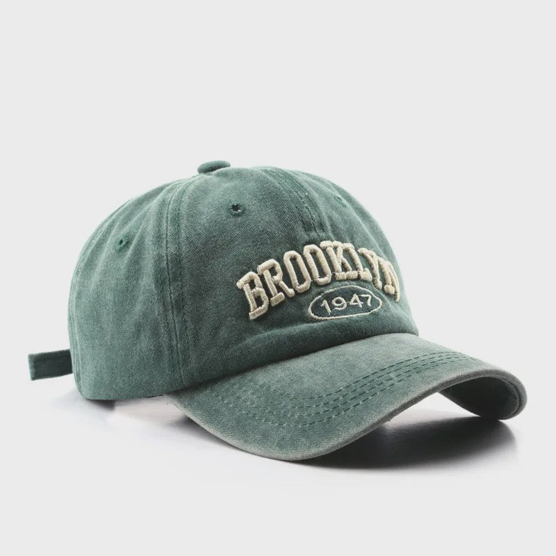 Retro Brooklyn Baseball Cap - Katoen, Verstelbaar, Unisex