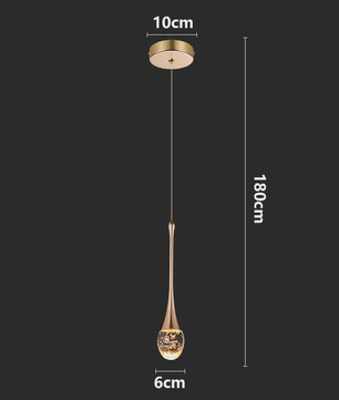 Moderne LED Hanglamp Druppelvorm - Sfeervolle Verlichting voor Slaapkamer & Nachtkastje
