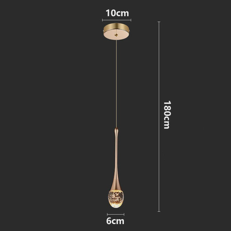 Moderne LED Hanglamp Druppelvorm - Sfeervolle Verlichting voor Slaapkamer & Nachtkastje
