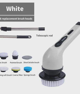 Elektrische Schoonmaakborstel 9-in-1: Krachtige Spin Scrubber voor Huis en Keuken