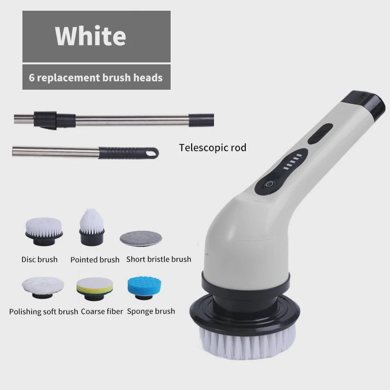 Elektrische Schoonmaakborstel 9-in-1: Krachtige Spin Scrubber voor Huis en Keuken
