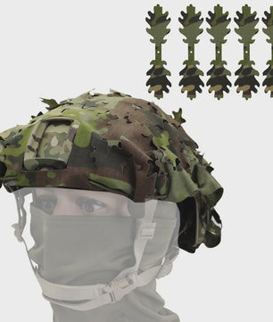 Tactische FAST Helm Cover met Laser Cutting 3D Camouflage - Jacht & Outdoor Accessoires