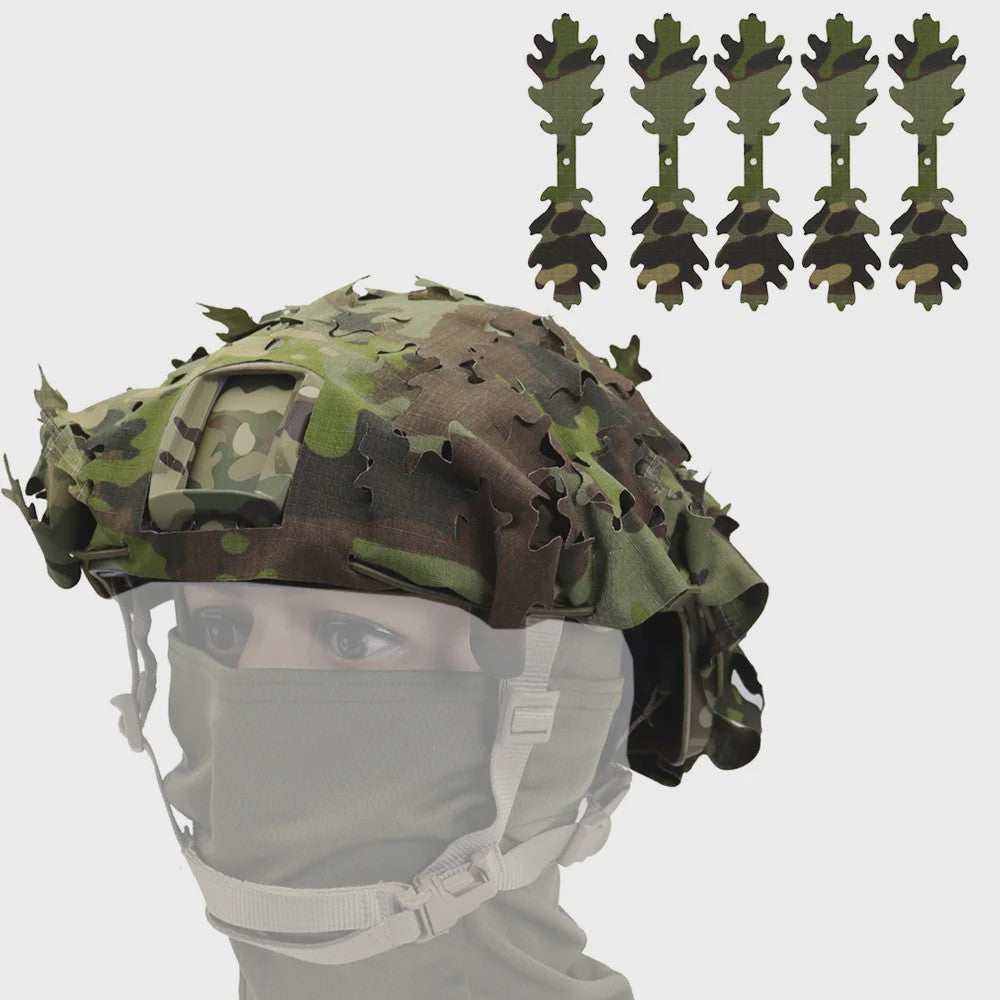 Tactische FAST Helm Cover met Laser Cutting 3D Camouflage - Jacht & Outdoor Accessoires