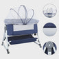 Baby Co-sleeper Wieg 2-in-1 met Wielen, 6 Hoogte-instellingen en Klamboe