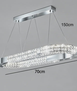 Luxe Kristallen Plafondlamp - Moderne Hanglamp voor Eetkamer & Woonkamer