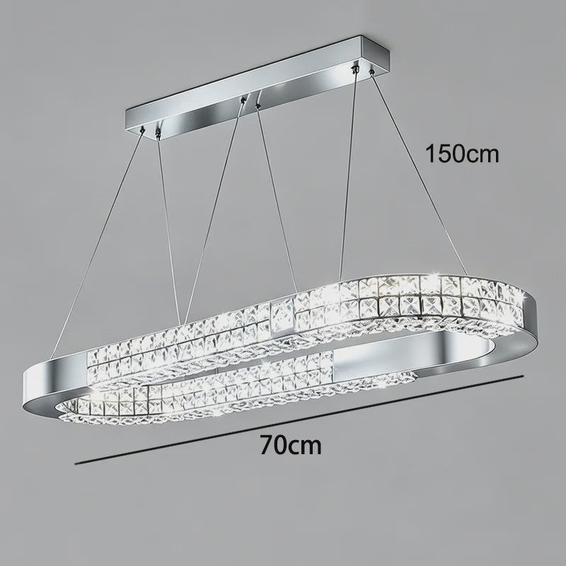 Luxe Kristallen Plafondlamp - Moderne Hanglamp voor Eetkamer & Woonkamer