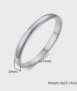 Gouden RVS Trouwring & Verlovingsring - Unisex - Maten 4-15