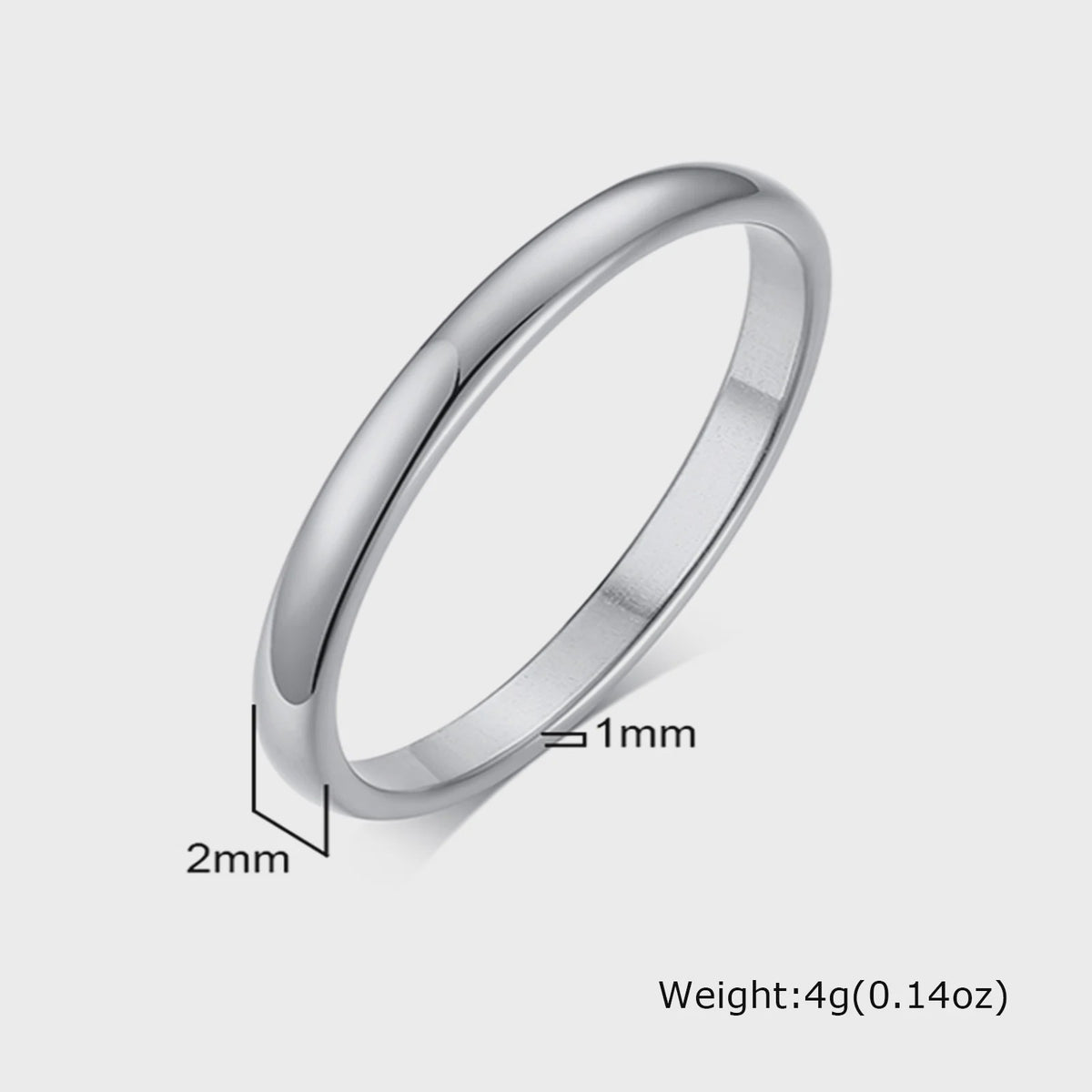 Gouden RVS Trouwring & Verlovingsring - Unisex - Maten 4-15