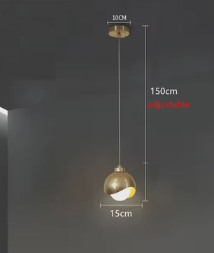 Moderne Hanglamp Glas Bol LED - Sfeervolle Verlichting voor Slaapkamer, Eetkamer & Keuken