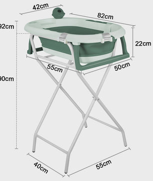 Opvouwbaar Babybadje met Onderstel - Veilig en Comfortabel Baden voor Pasgeborenen en Peuters