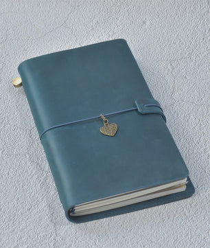 Leren Reisdagboek Navulbaar - Handgemaakt Retro Notitieboek voor Schrijven, Tekenen & Cadeau
