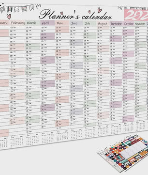 Jaarplanner 2027 - Grote Wandkalender met Planvakken en Stickers