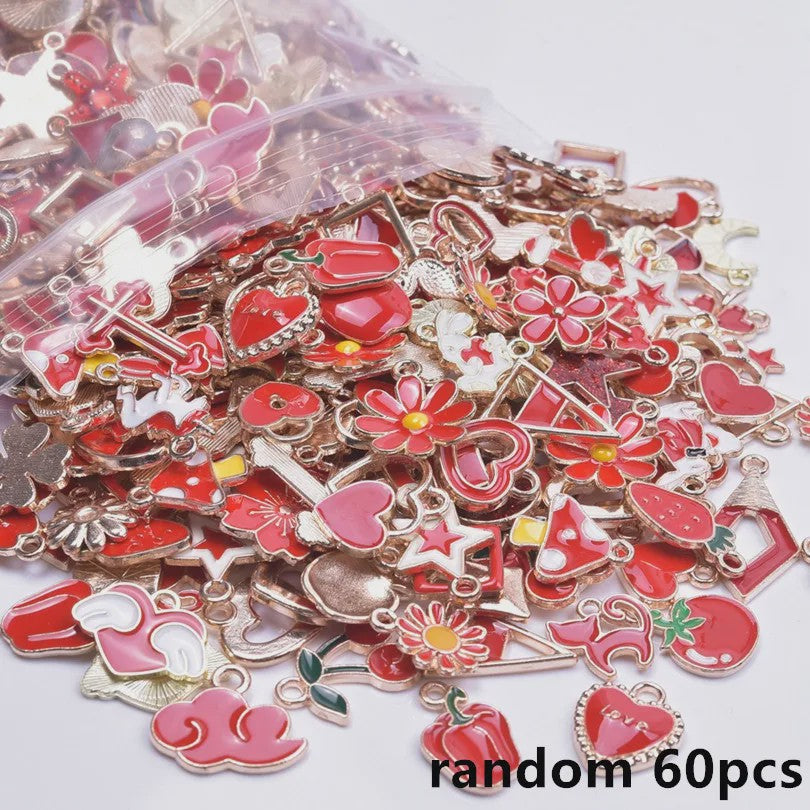 Grote Mix Bedeltjes (30/60/100 stuks) - Enamel & Drip Oil - Voor Sieraden Maken