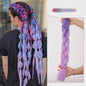 Glanzende Regenboog Jumbo Vlechten met Tinsel - Synthetisch Haar voor Festivals & Feesten