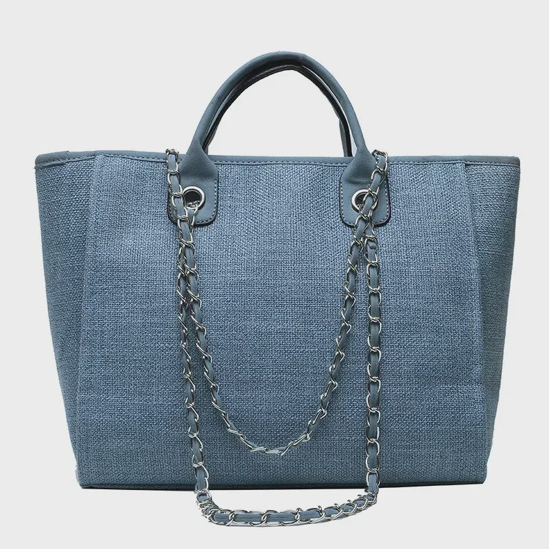 Ruime Dames Tote Bag met Ketting - Schoudertas & Crossbody