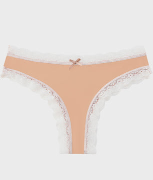 Dames Kant & Luipaardprint Thong Panties - Sexy, Ademend & Comfortabel Ondergoed