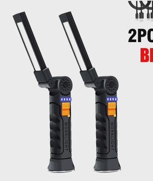 Oplaadbare COB LED Werklamp met Magneet & Haak - USB Camping Zaklamp