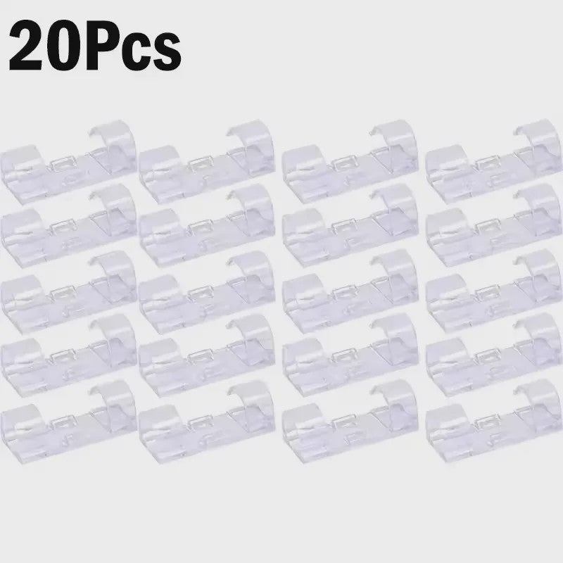 Zelfklevende Kabel Clips Organizer - Set van 20 Stuks voor Thuis, Kantoor & Auto