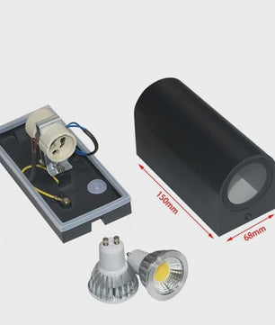 Moderne LED Wandlamp IP65 Waterdicht - Binnen & Buiten - 5W/10W Up/Down Licht - Kubus Design voor Tuin & Portiek