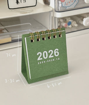 Mini Bureaukalender 2026 - Creatieve Spiraalgebonden Kalender voor Bureau Decoratie & Kantoor