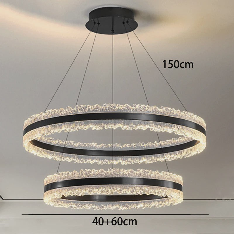 Moderne Ovalen Kristallen Plafondlamp - Hanglamp voor Eetkamer & Keuken