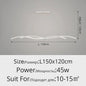 Moderne LED Plafondlamp Golvend Design - Zwart/Wit - Hotel, Restaurant, Bar