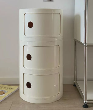 Moderne Ronde Nachtkastje - Minimalistisch Plastic Bijzetkastje