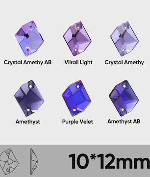 Paarse Strass Steentjes Platte Achterkant - Glas Kristal voor Kleding & Tassen DIY