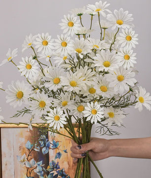 Kunstboeket Margrieten (3/5/10 stuks) - Zijde Kunstbloemen voor Decoratie