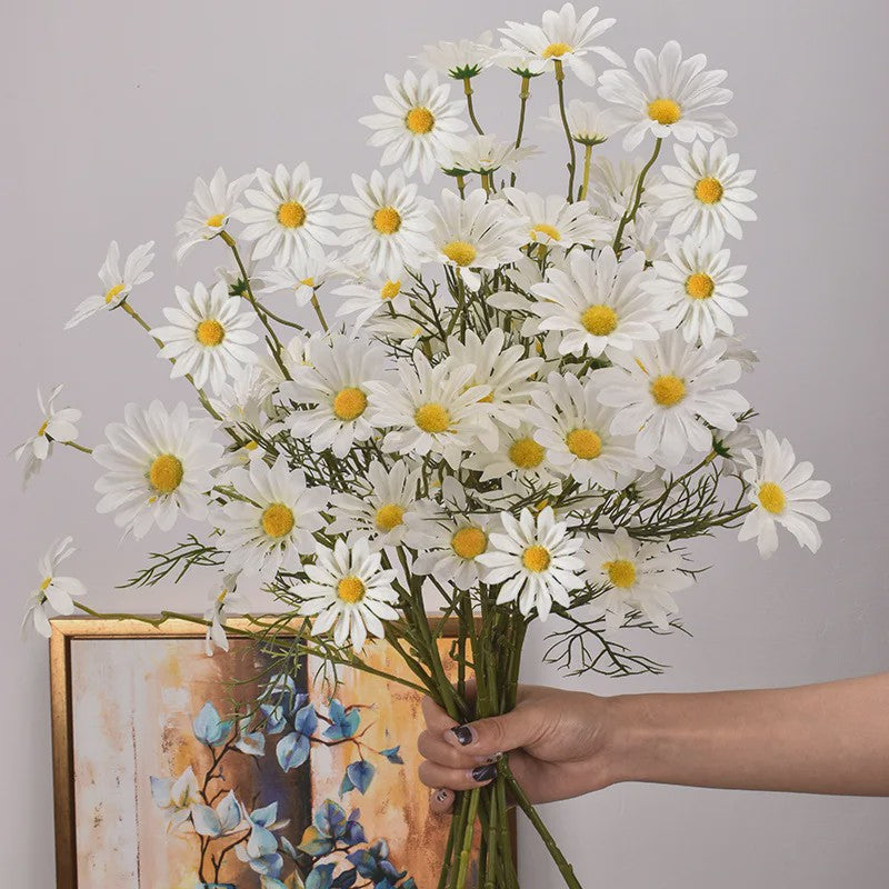 Kunstboeket Margrieten (3/5/10 stuks) - Zijde Kunstbloemen voor Decoratie